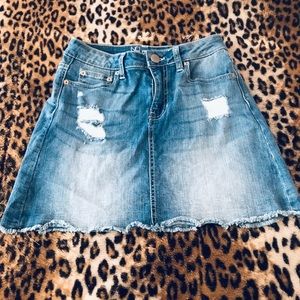 Denim mid-rise skirt, Aeropostale denim shorts